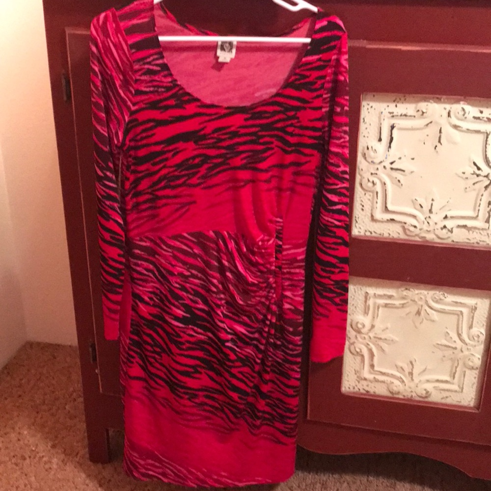 Red Animal print Dress